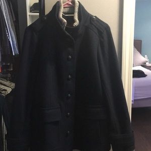 Tommy Hilfiger pea coat with gray knit detail